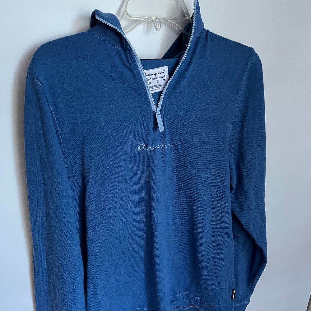 Mens Champion Logo Pullover - Blue - Size Small